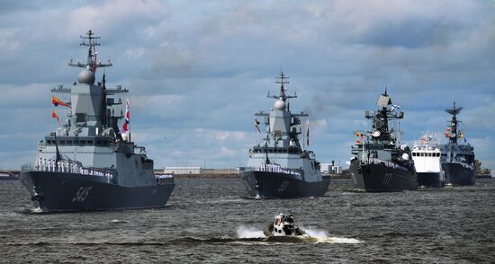 Russia Navy Day Rehearsal