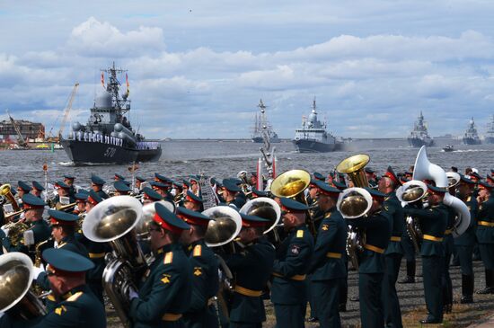 Russia Navy Day Rehearsal