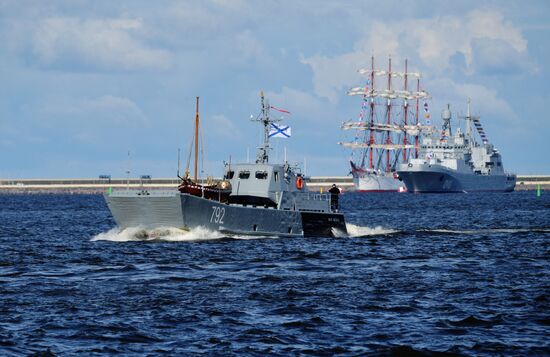 Russia Navy Day Rehearsal