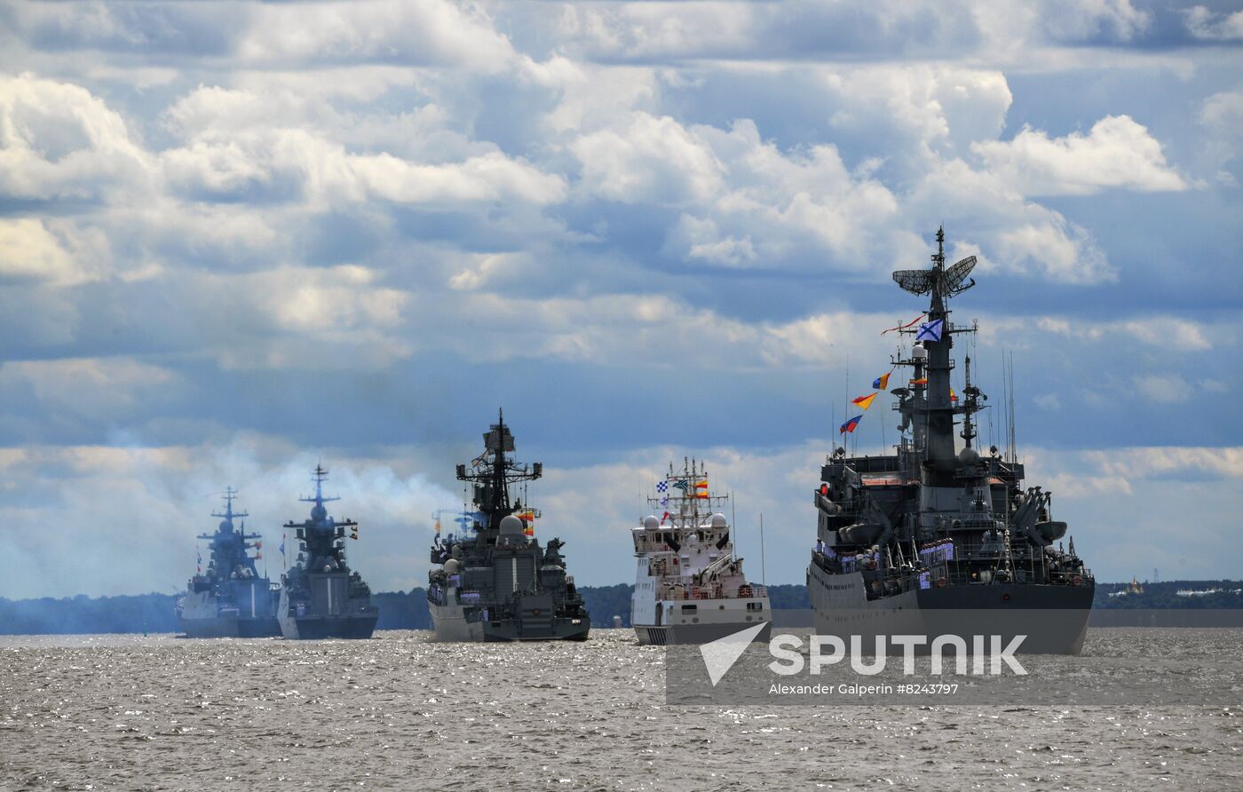 Russia Navy Day Rehearsal