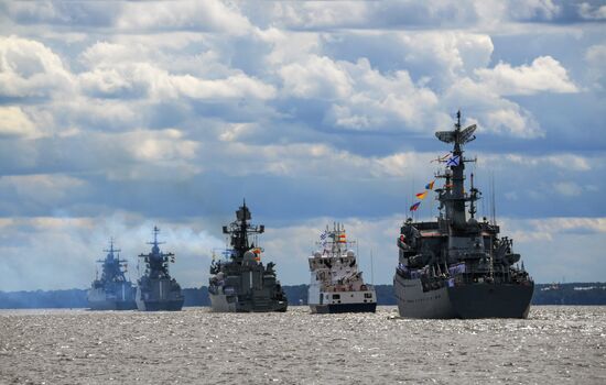 Russia Navy Day Rehearsal