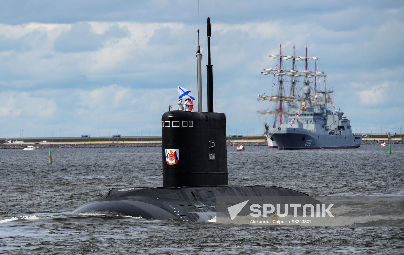 Russia Navy Day Rehearsal