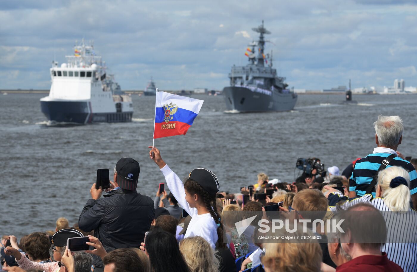 Russia Navy Day Rehearsal