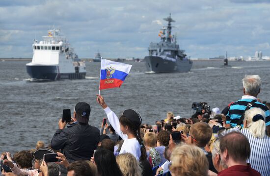 Russia Navy Day Rehearsal