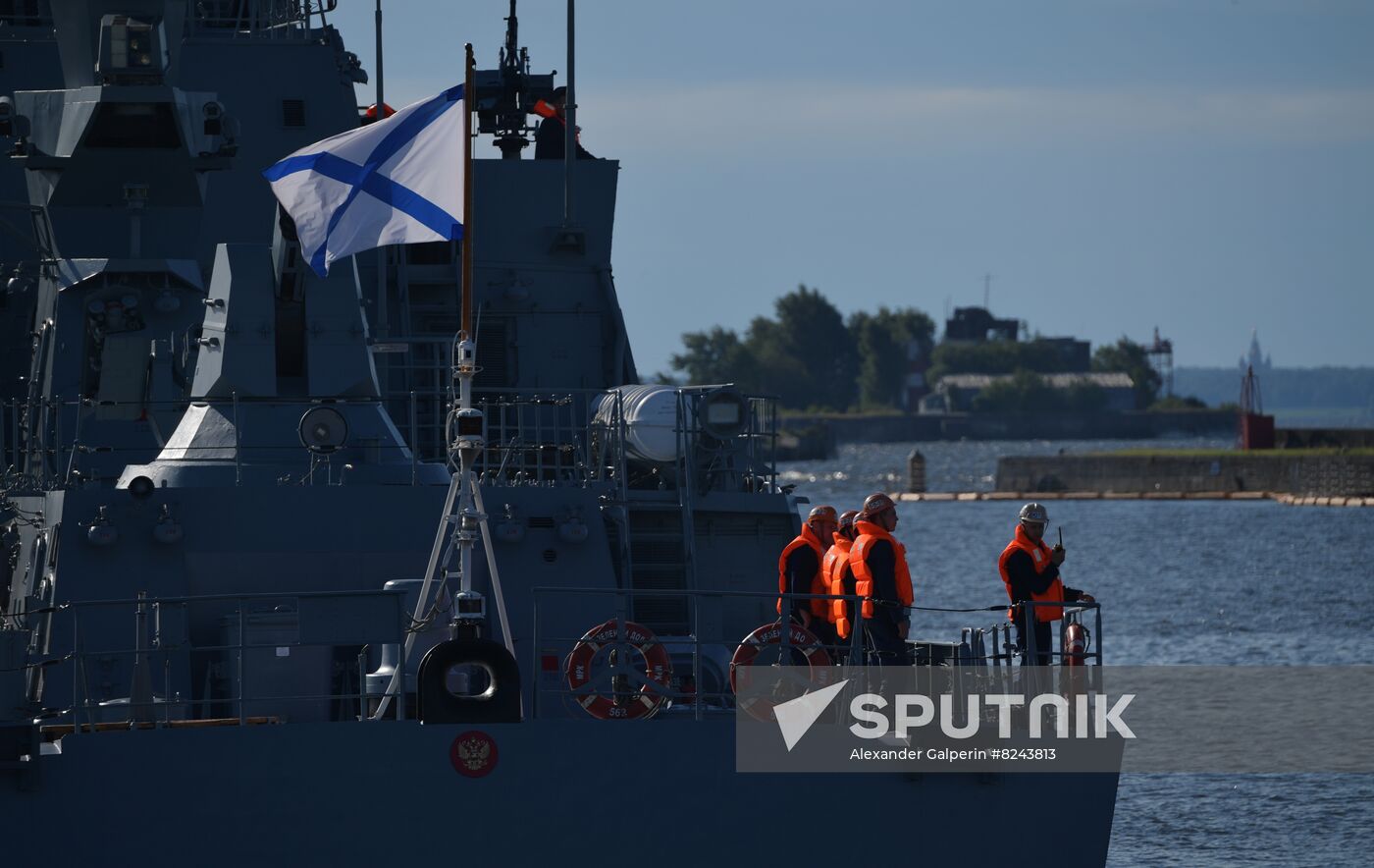 Russia Navy Day Rehearsal