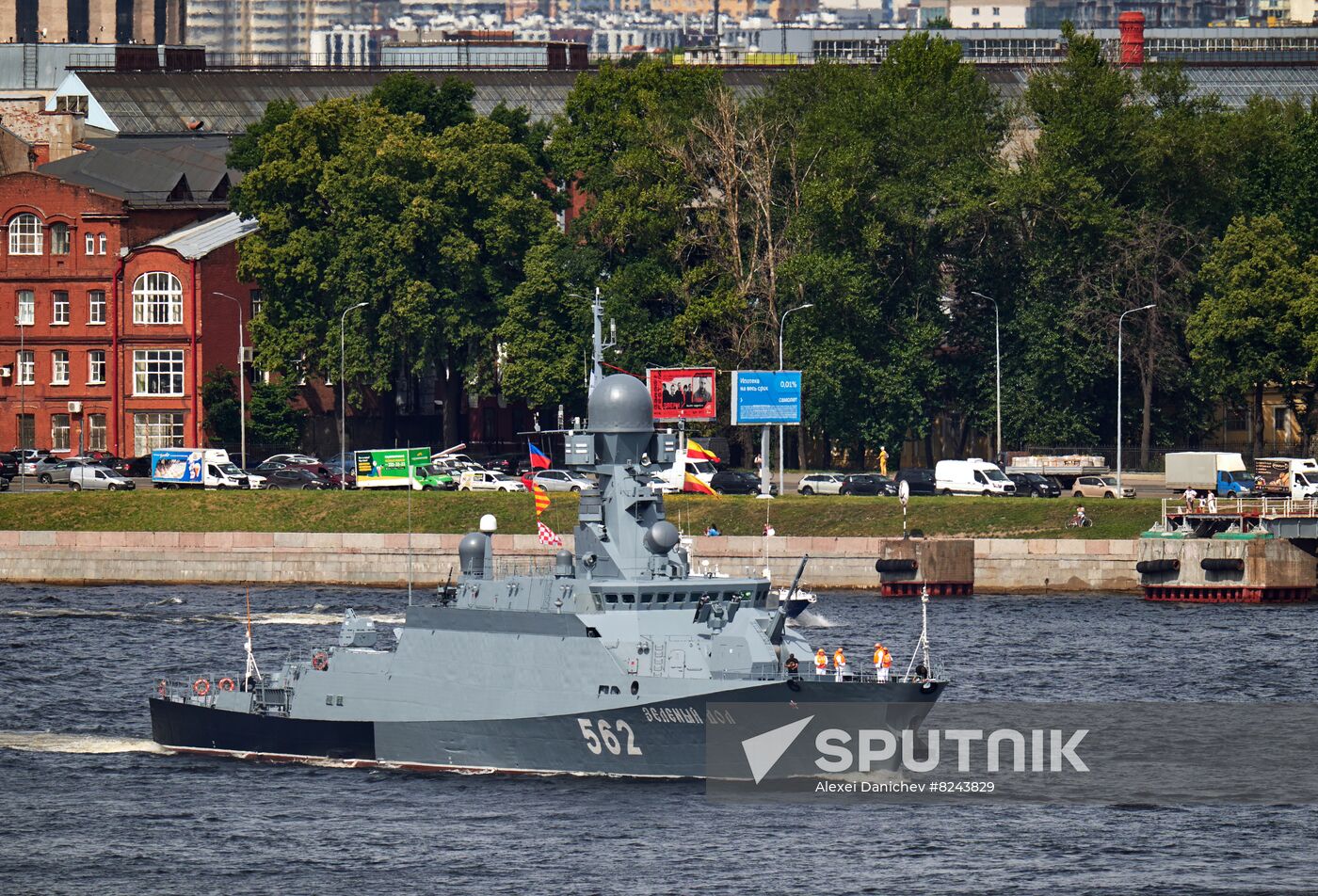 Russia Navy Day Rehearsal