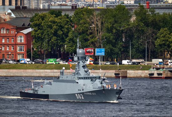 Russia Navy Day Rehearsal