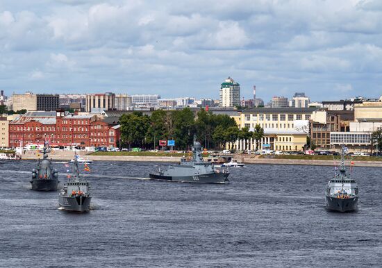 Russia Navy Day Rehearsal