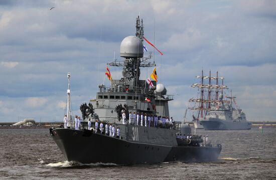 Russia Navy Day Rehearsal