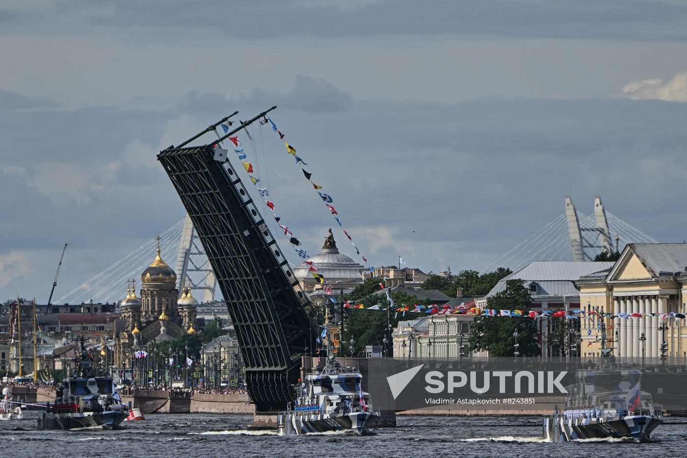 Russia Navy Day Rehearsal