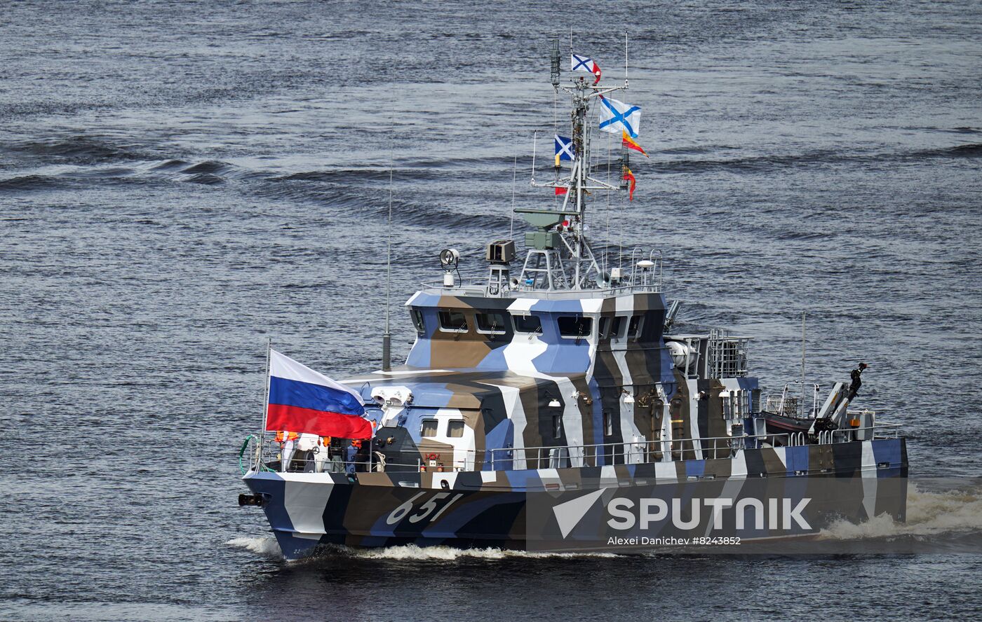 Russia Navy Day Rehearsal