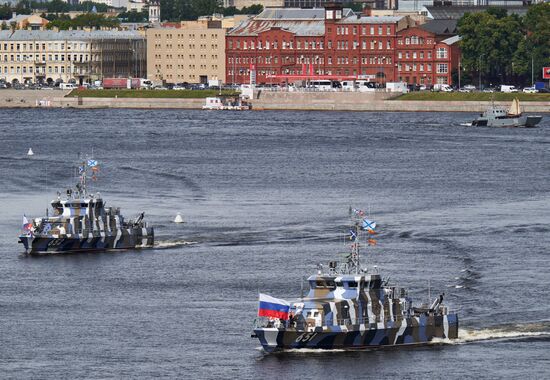 Russia Navy Day Rehearsal