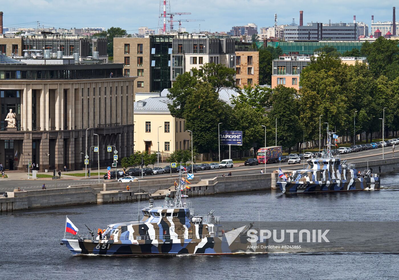 Russia Navy Day Rehearsal