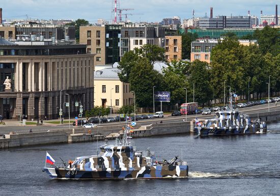 Russia Navy Day Rehearsal