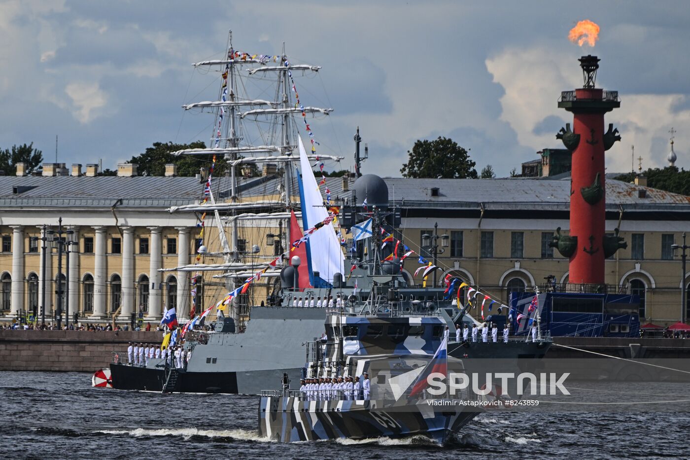 Russia Navy Day Rehearsal