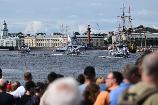 Russia Navy Day Rehearsal