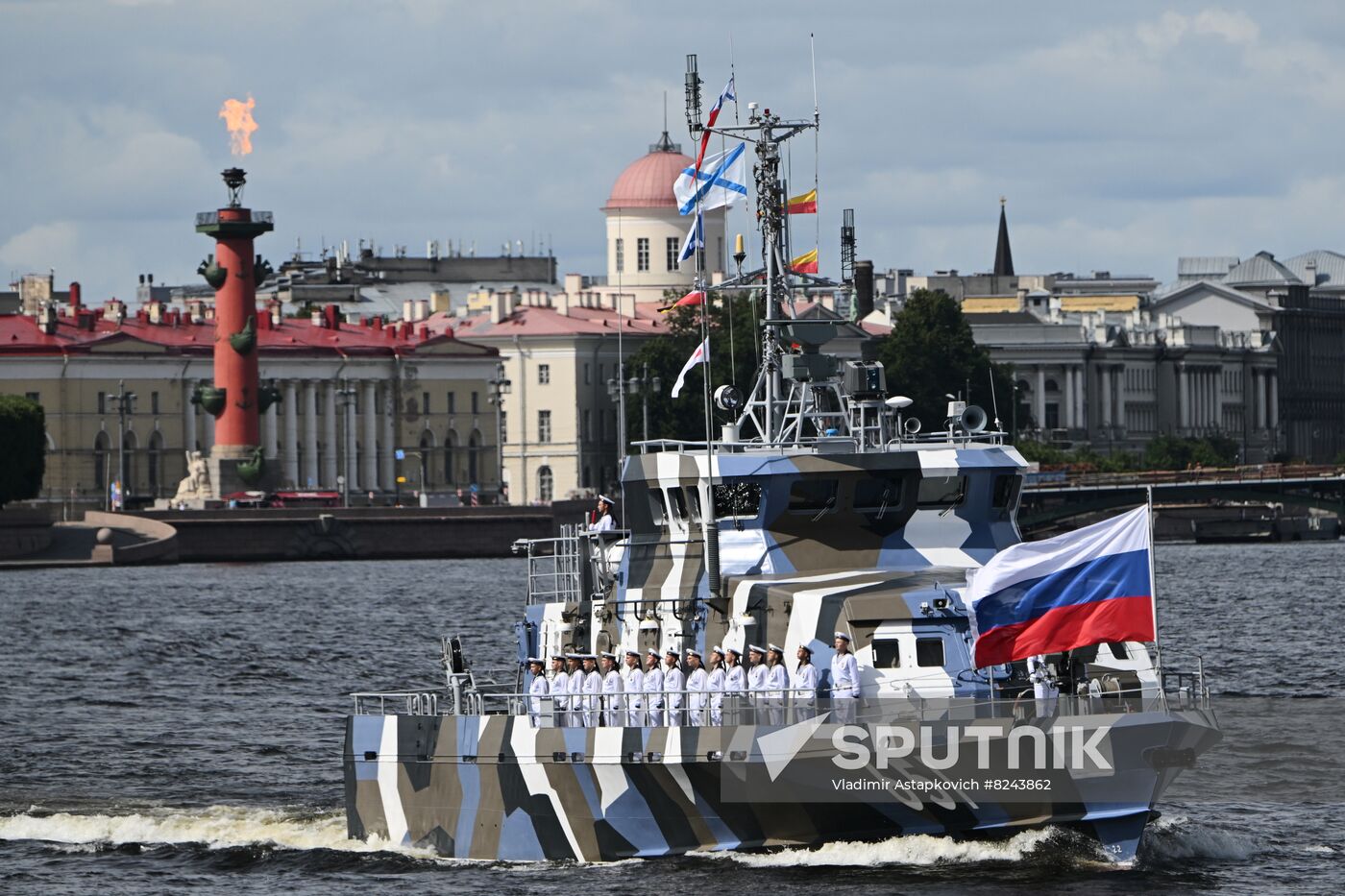 Russia Navy Day Rehearsal