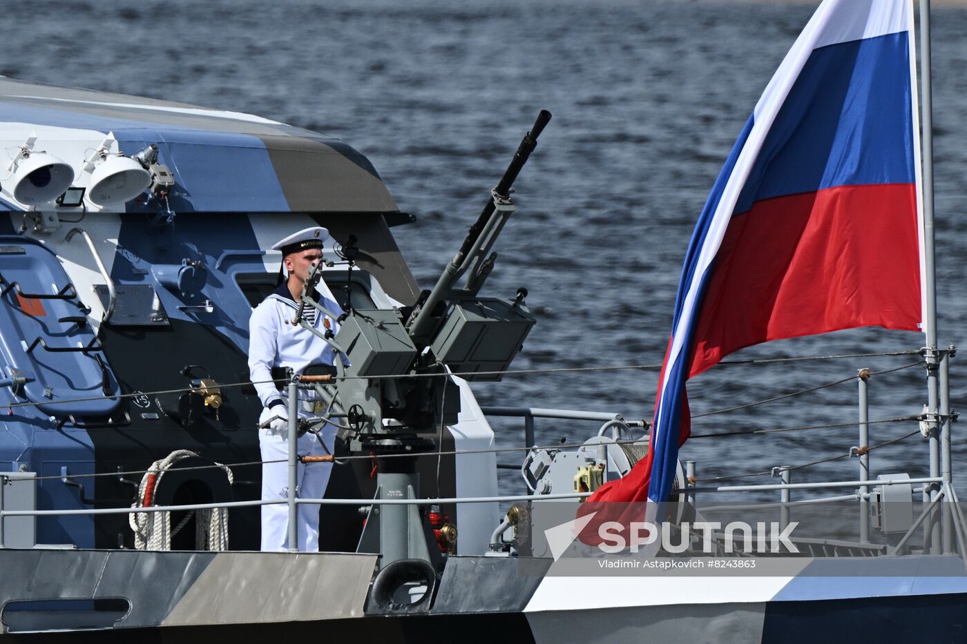 Russia Navy Day Rehearsal