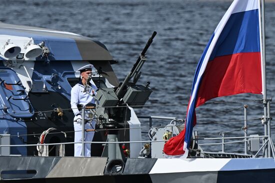 Russia Navy Day Rehearsal