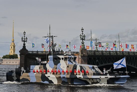 Russia Navy Day Rehearsal