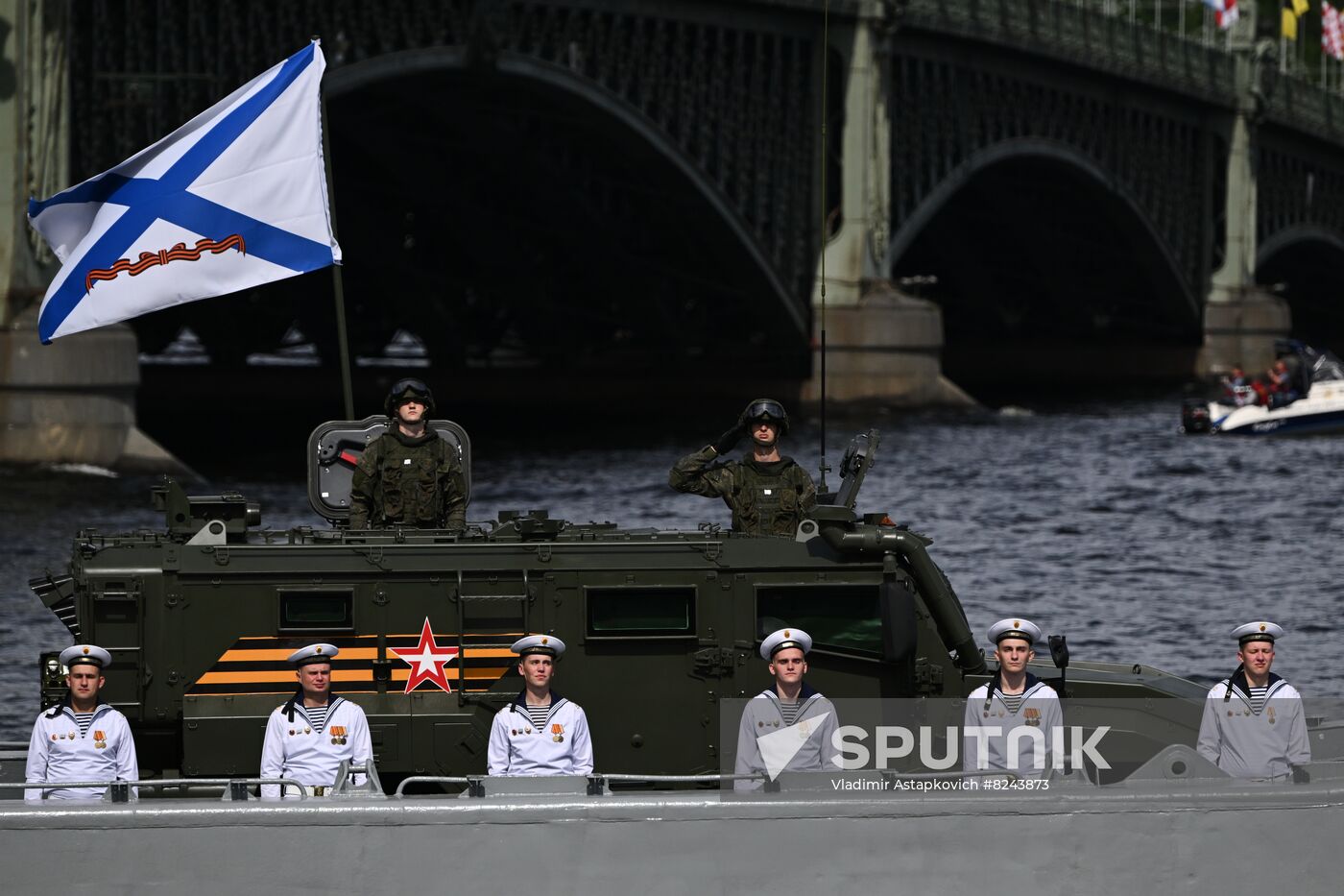 Russia Navy Day Rehearsal