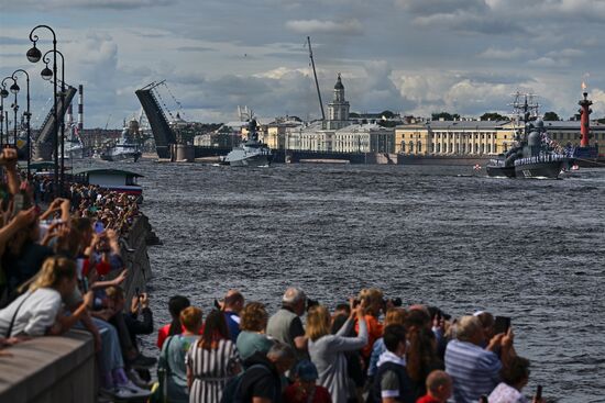 Russia Navy Day Rehearsal