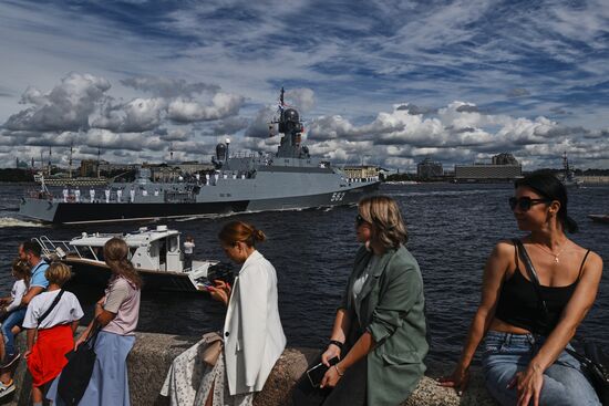 Russia Navy Day Rehearsal