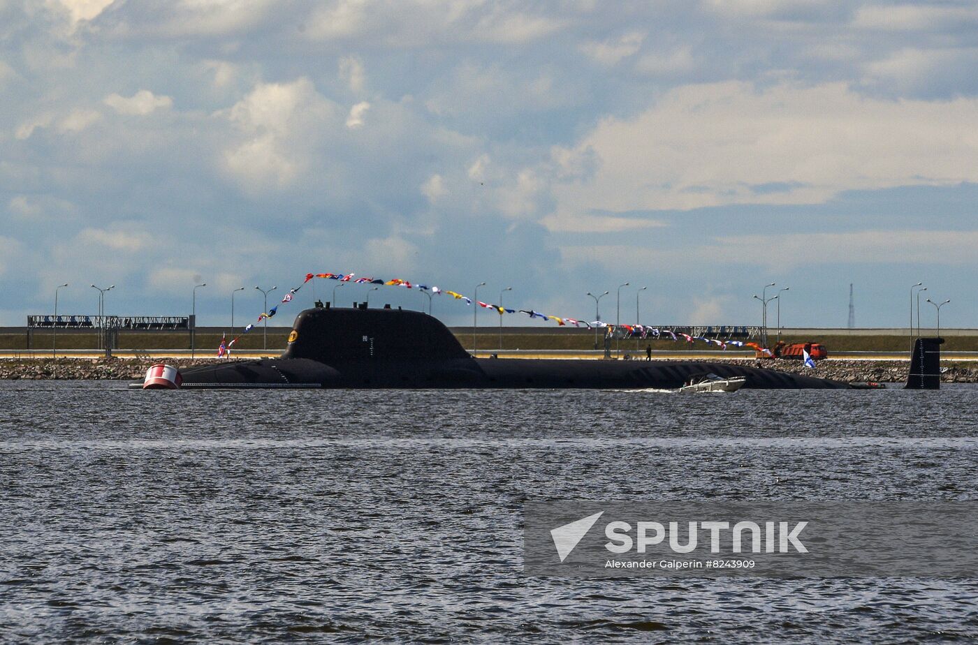 Russia Navy Day Rehearsal