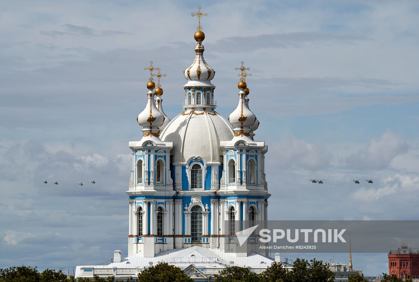 Russia Navy Day Rehearsal