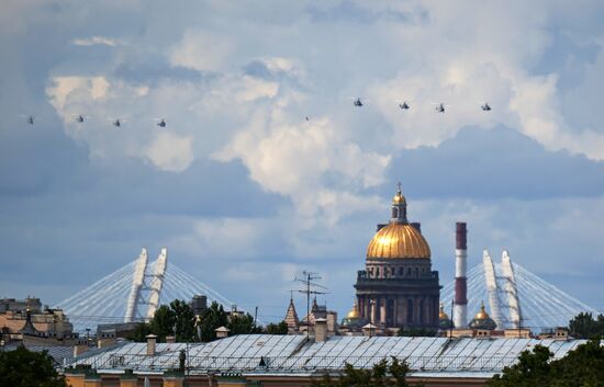 Russia Navy Day Rehearsal