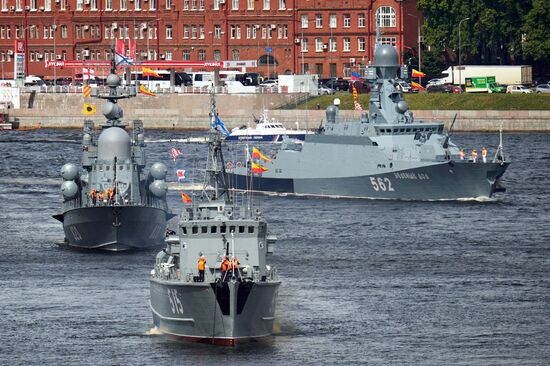 Russia Navy Day Rehearsal