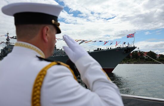 Russia Navy Day Rehearsal