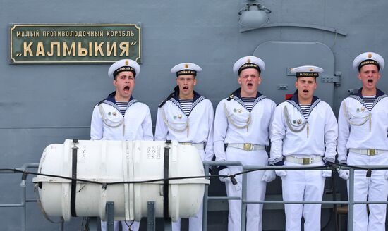 Russia Navy Day Rehearsal