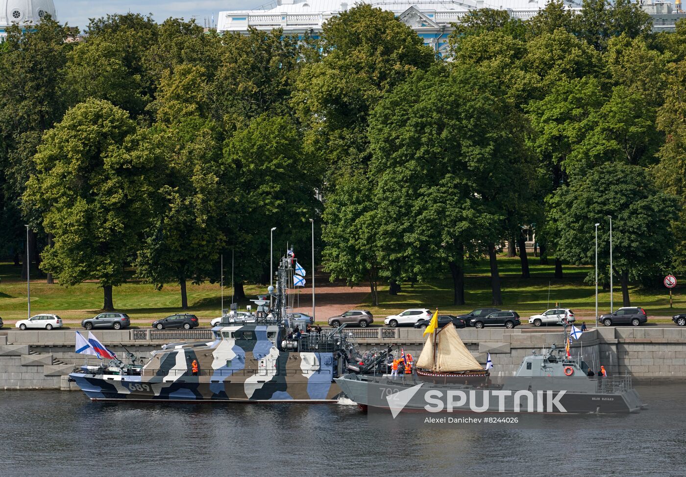 Russia Navy Day Rehearsal