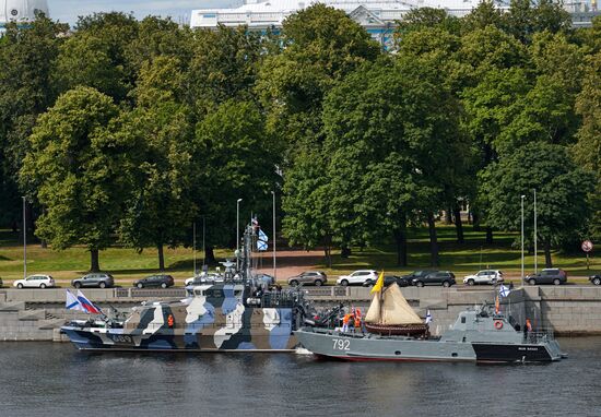 Russia Navy Day Rehearsal