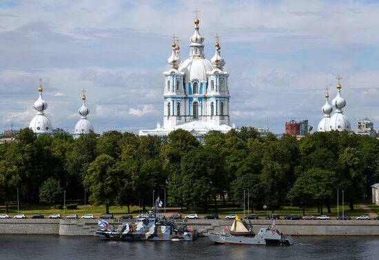 Russia Navy Day Rehearsal