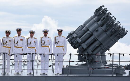 Russia Navy Day Rehearsal