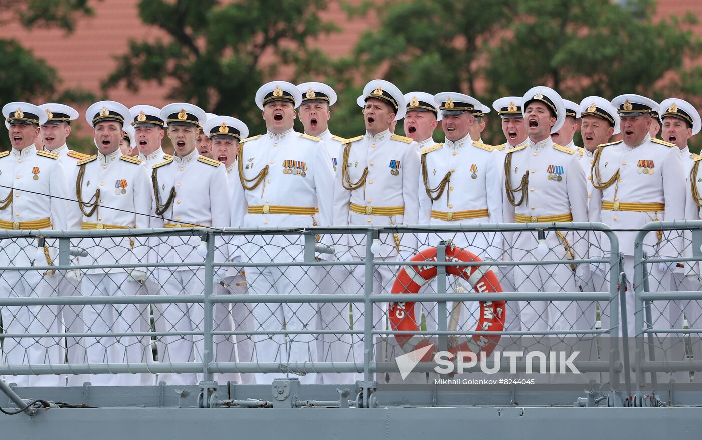 Russia Navy Day Rehearsal