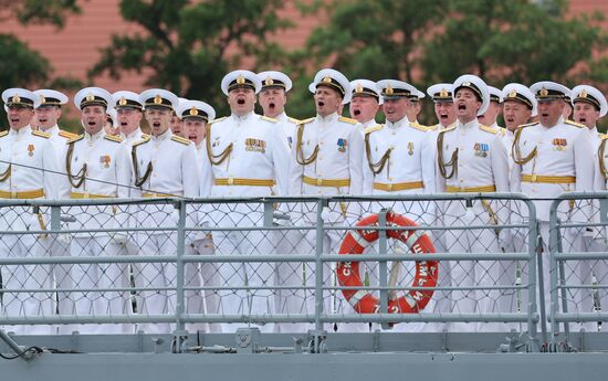 Russia Navy Day Rehearsal