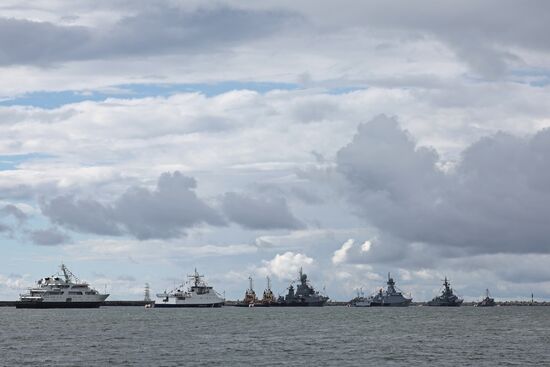 Russia Navy Day Rehearsal