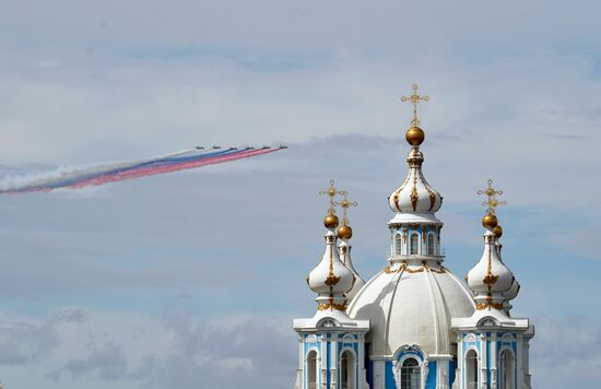 Russia Navy Day Rehearsal