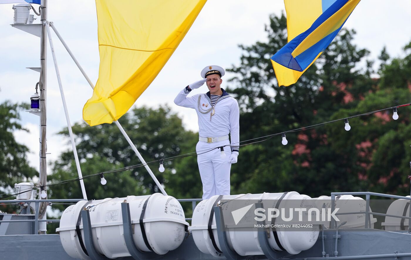 Russia Navy Day Rehearsal