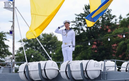 Russia Navy Day Rehearsal