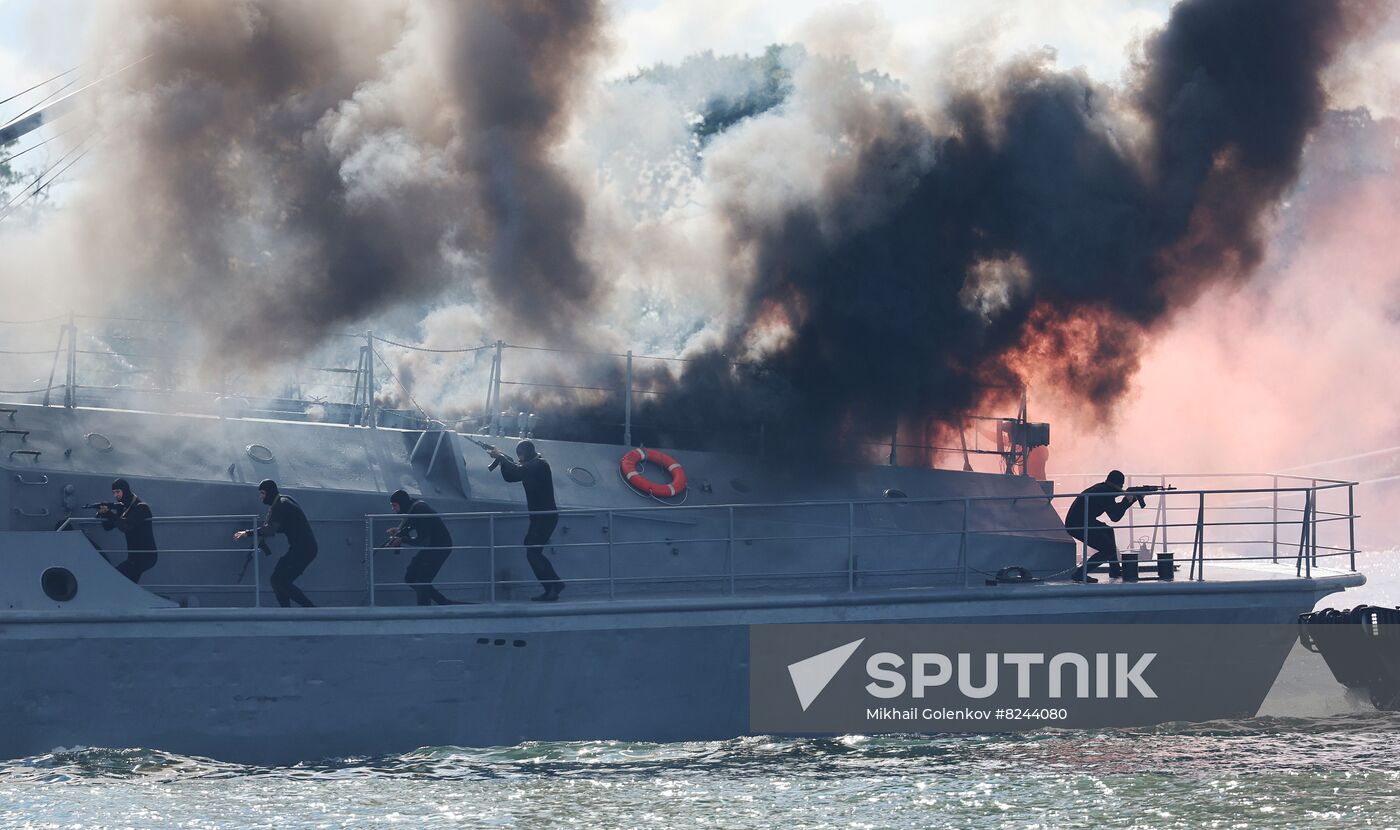 Russia Navy Day Rehearsal