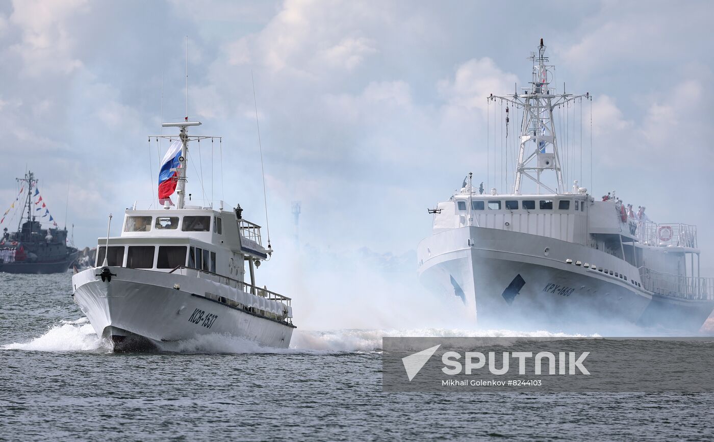 Russia Navy Day Rehearsal