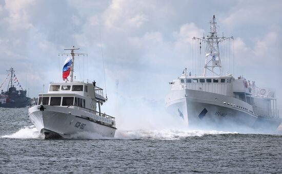 Russia Navy Day Rehearsal