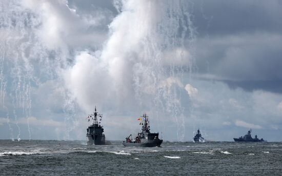 Russia Navy Day Rehearsal