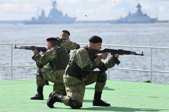 Russia Navy Day Rehearsal
