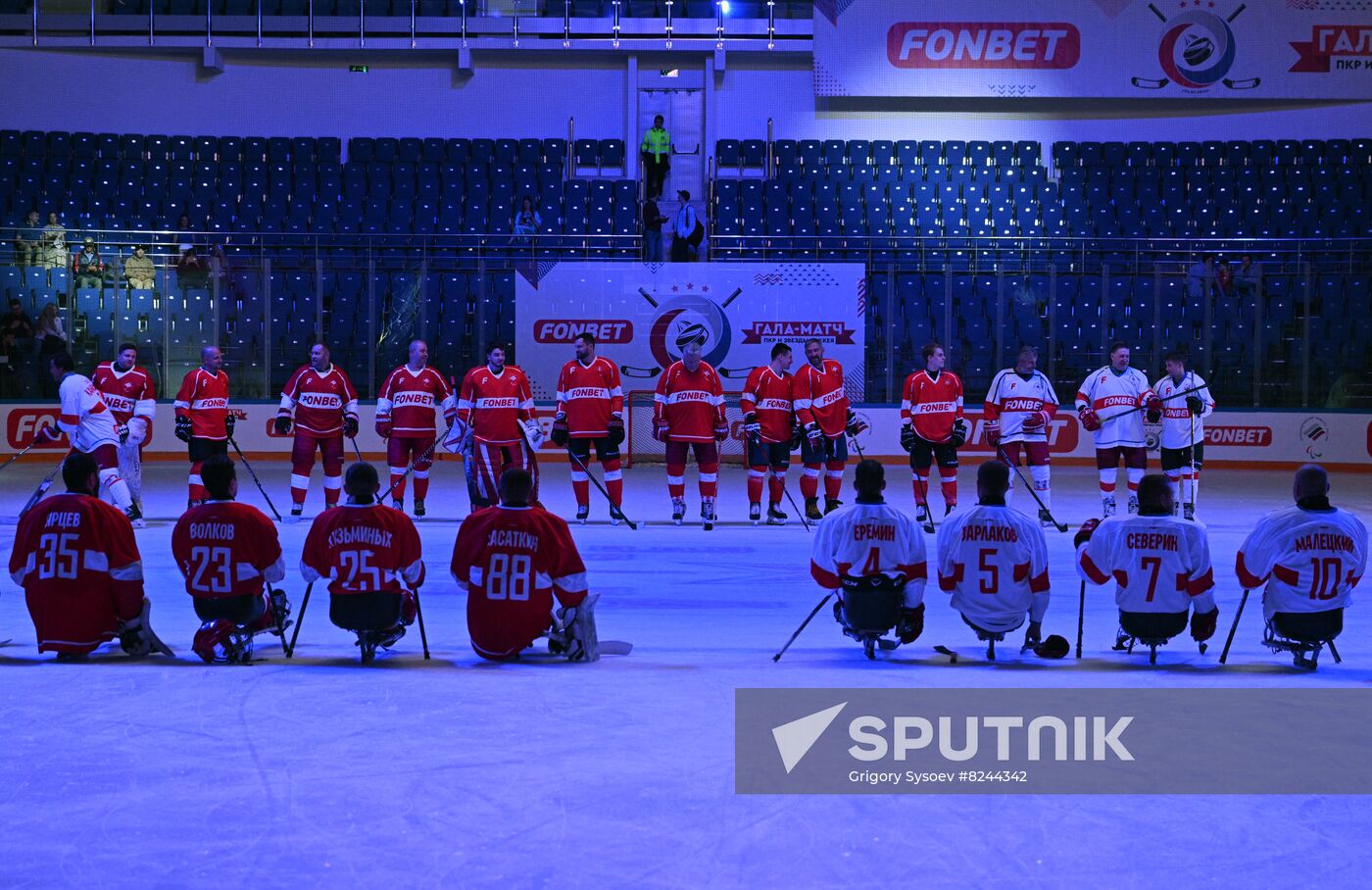 Russia Ice Hockey Paralympians Support Match