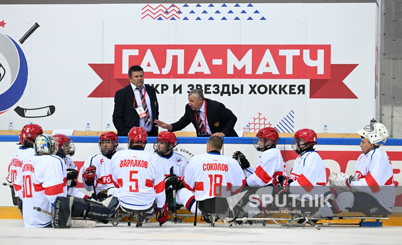 Russia Ice Hockey Paralympians Support Match